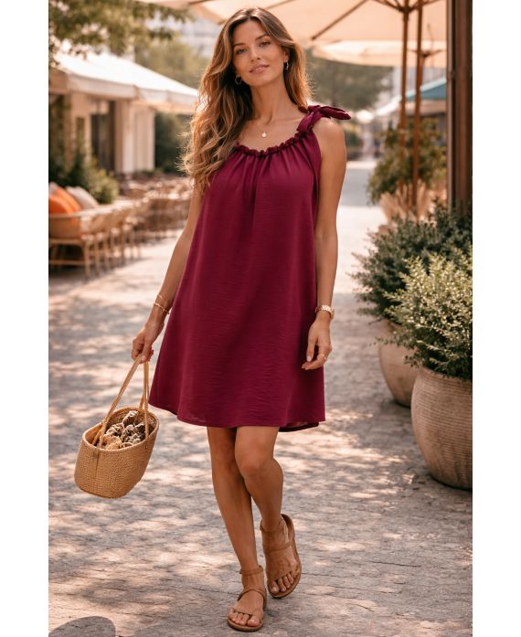Robe épaule à nouer