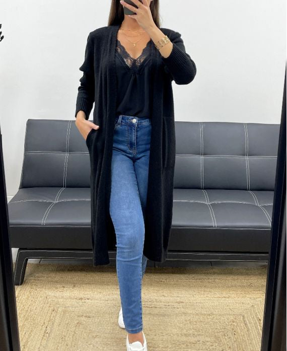 Gilet long mohair