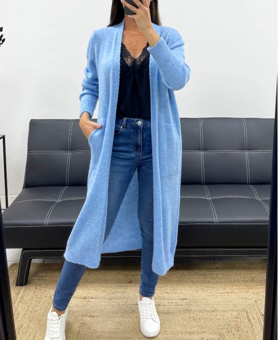 Gilet long mohair
