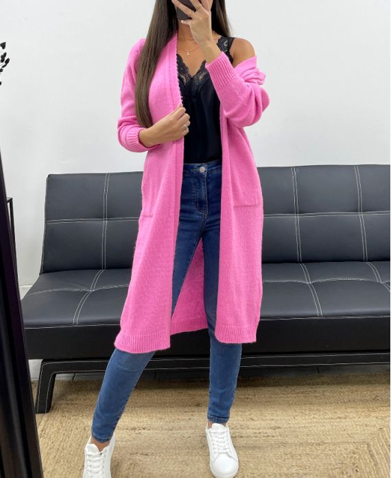 Gilet long mohair