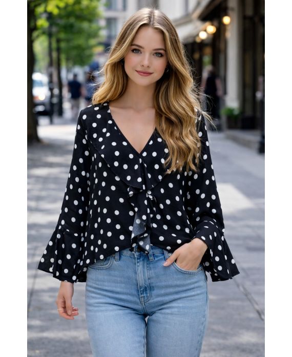Blouse à pois