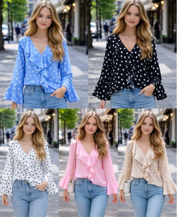 Blouse à pois