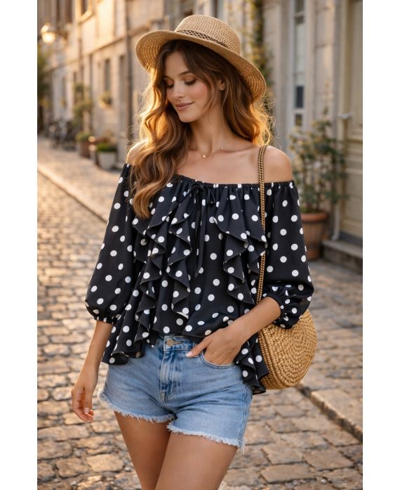 Blouse à pois