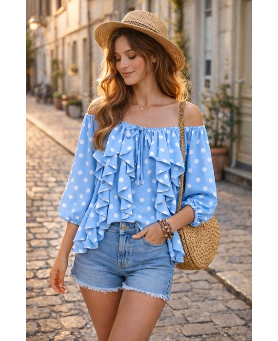 Blouse à pois
