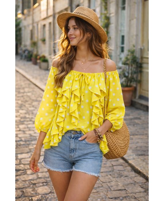 Blouse à pois