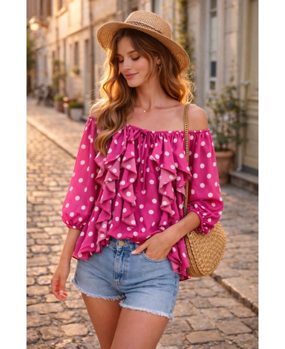 Blouse à pois