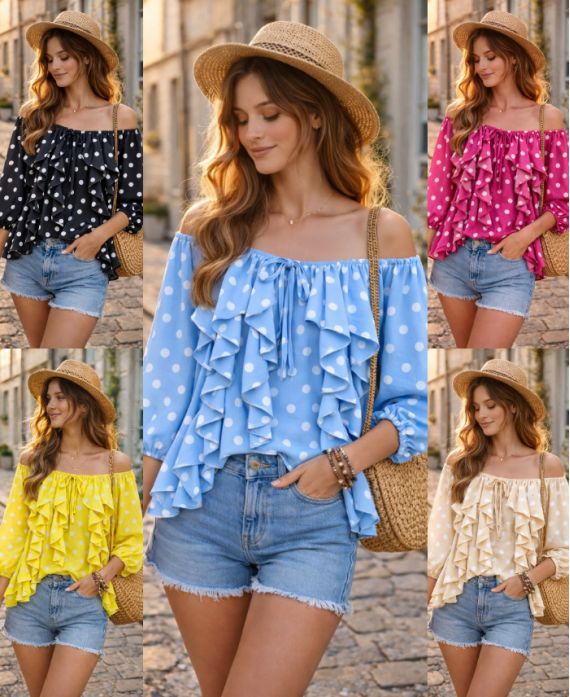 Blouse à pois