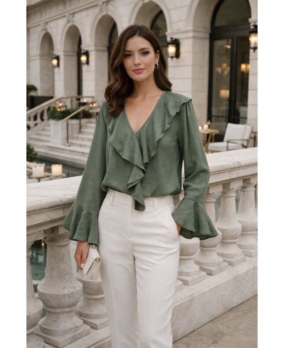 Blouse à volants