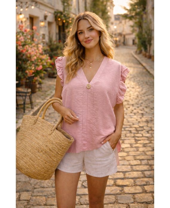Blouse à volants