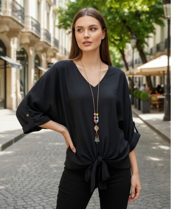 Blouse fluide nouée