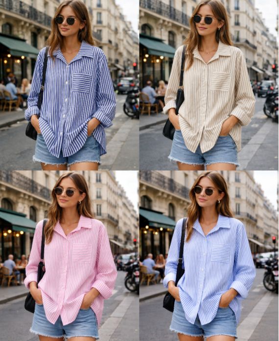 Chemise à rayures