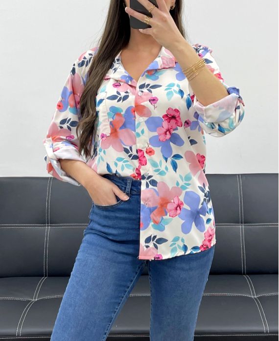 Chemise imprimée poche