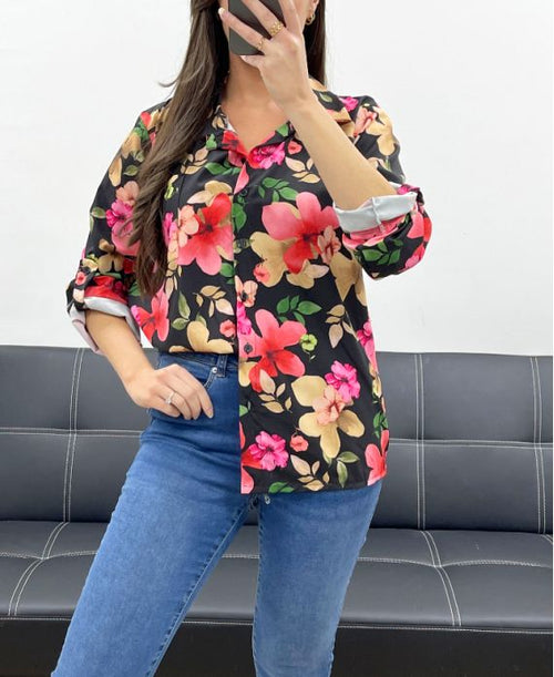 Chemise imprimée poche