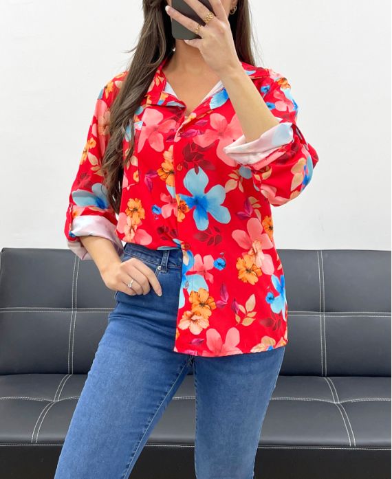 Chemise imprimée poche