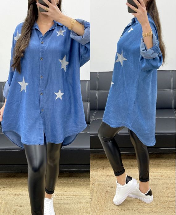 Chemise oversize étoile