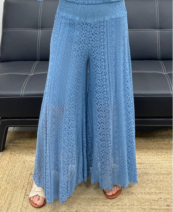 Pantalon dentelle doublé