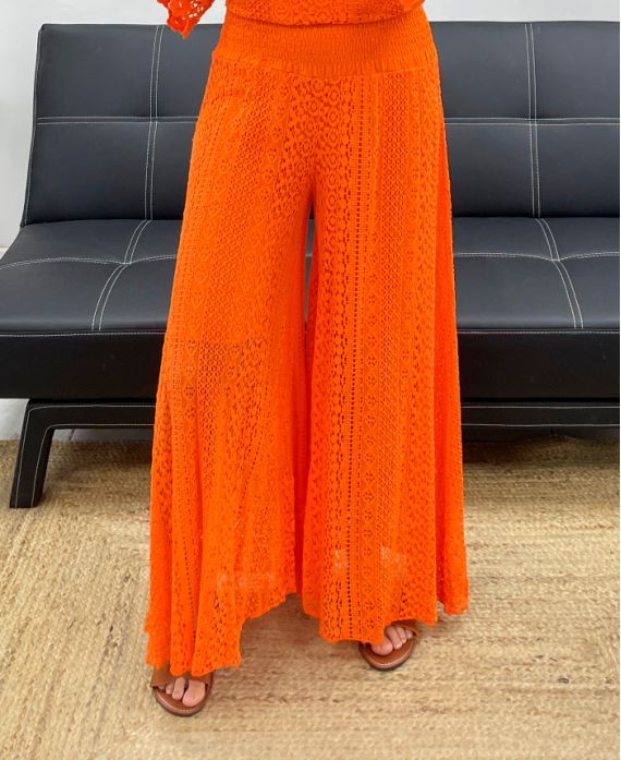 Pantalon dentelle doublé