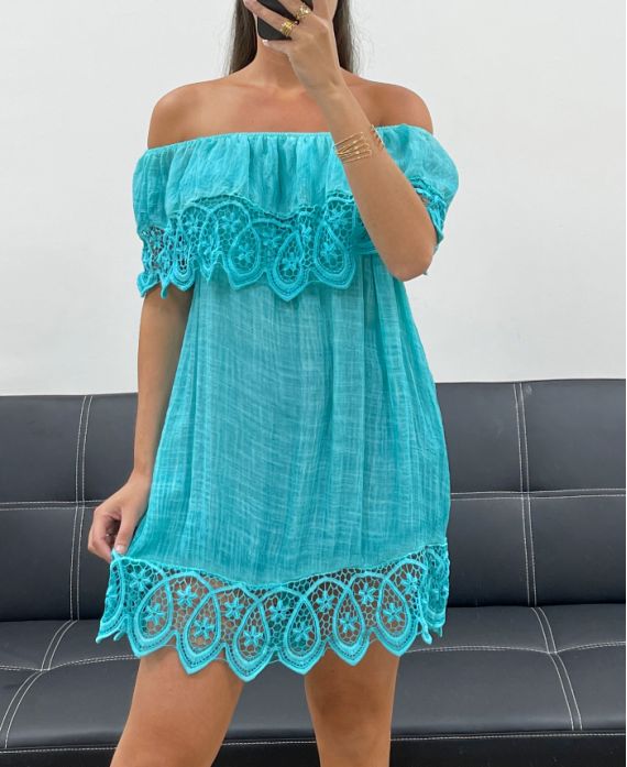 Robe de plage dentelle