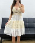 Robe dentelle / crochet à bretelles