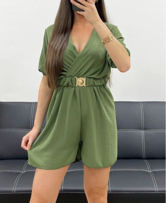 Combinaison short + ceinture élastique