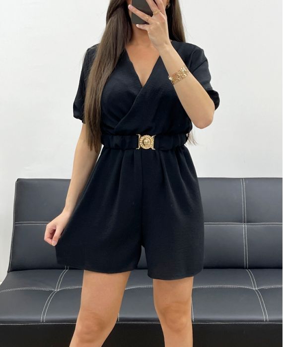 Combinaison short + ceinture élastique