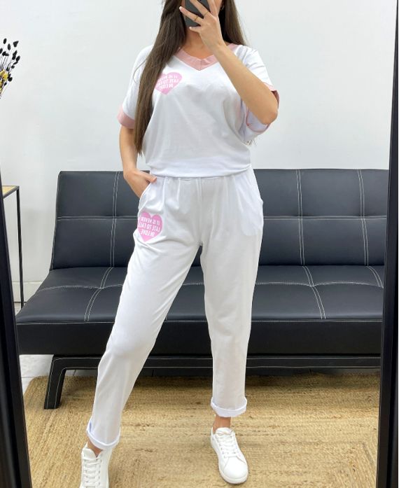 Ensemble ample t-shirt + pantalon assorti
