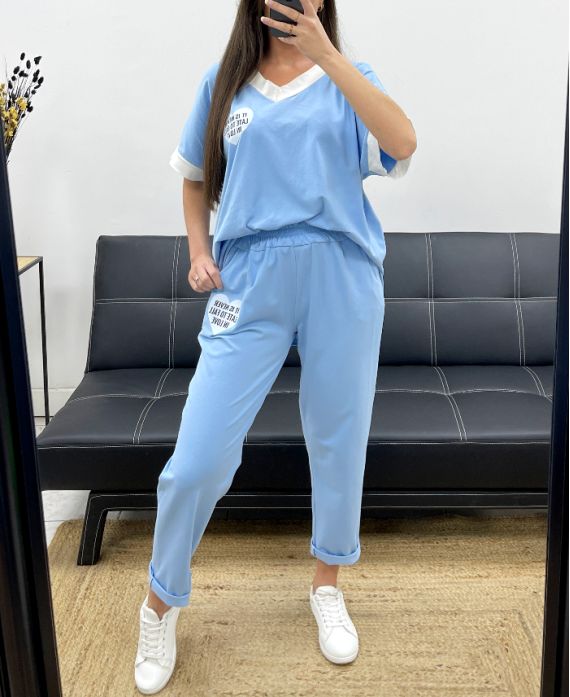 Ensemble ample t-shirt + pantalon assorti