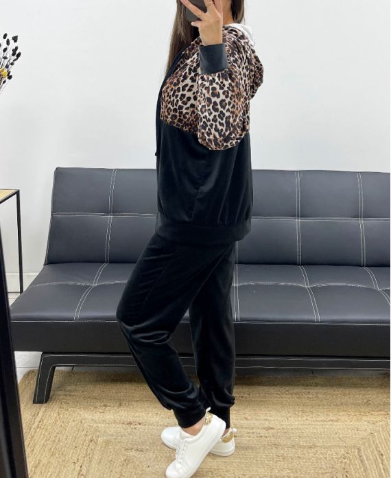 Ensemble veste zippée + pantalon velours