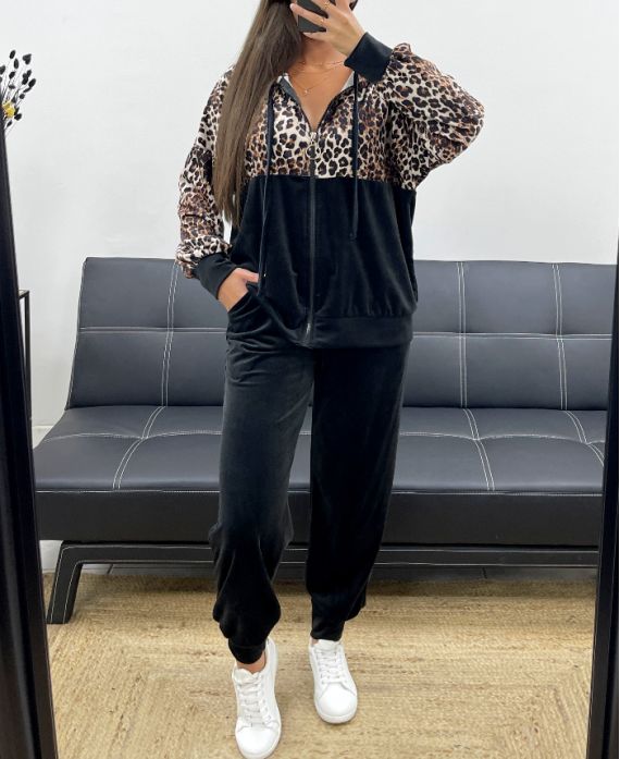 Ensemble veste zippée + pantalon velours