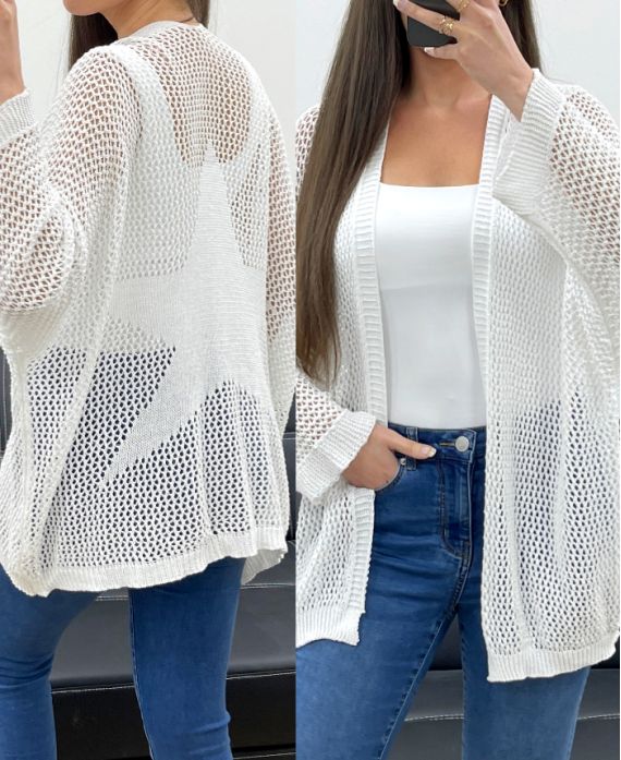 Gilet maille dos étoile