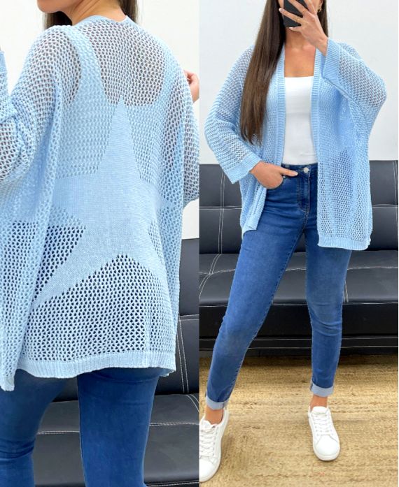 Gilet maille dos étoile