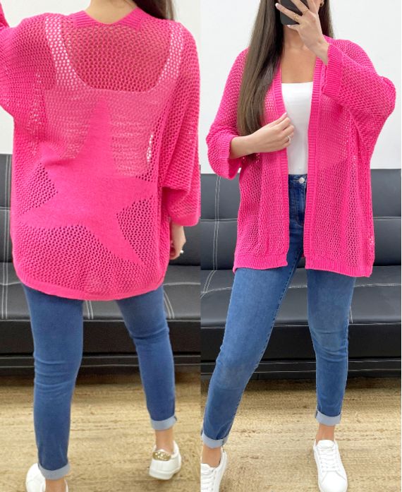 Gilet maille dos étoile