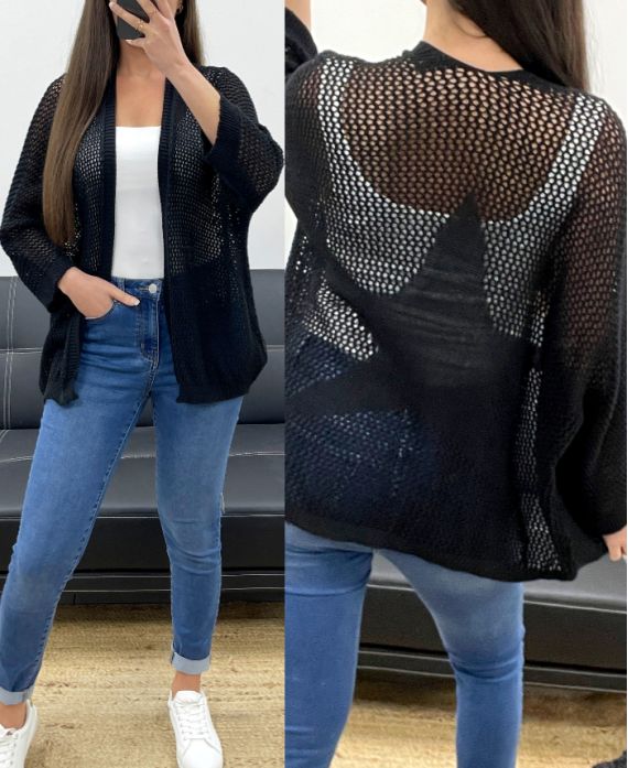 Gilet maille dos étoile