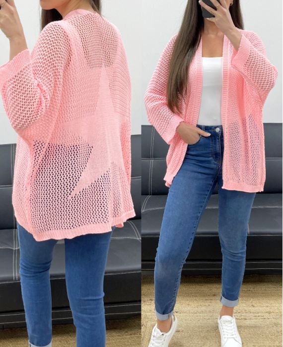 Gilet maille dos étoile