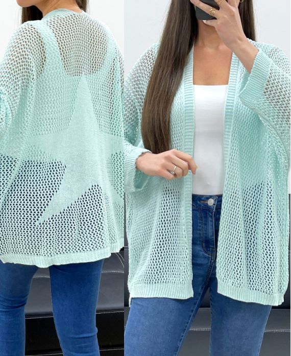Gilet maille dos étoile