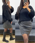 Jupe simili cuir