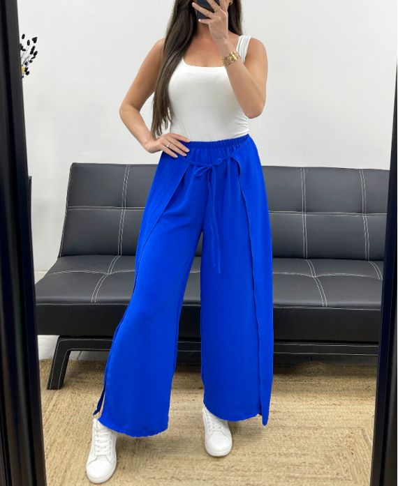 Pantalon à volants à nouer