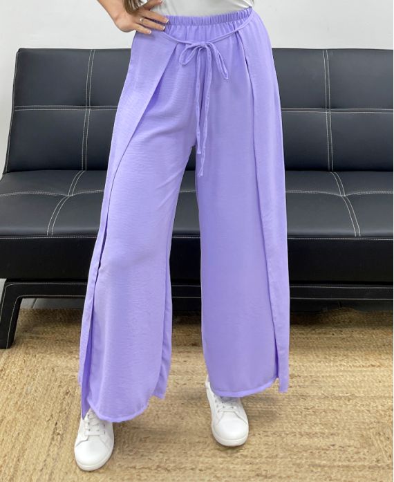Pantalon à volants à nouer
