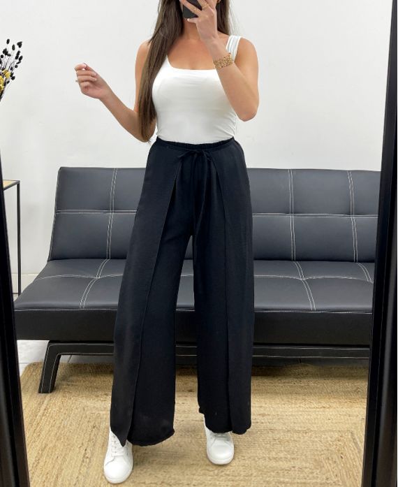Pantalon à volants à nouer