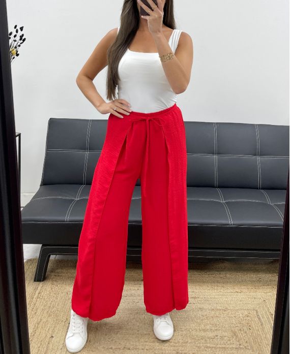 Pantalon à volants à nouer