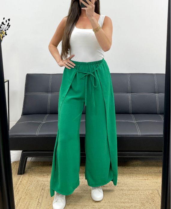 Pantalon à volants à nouer