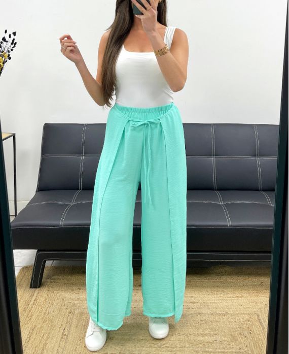 Pantalon à volants à nouer