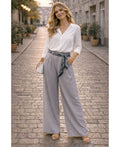 Pantalon ceinture foulard