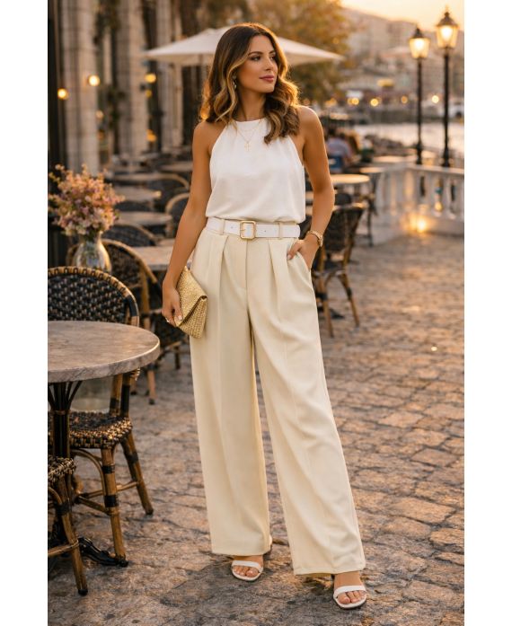 Pantalon avec ceinture
