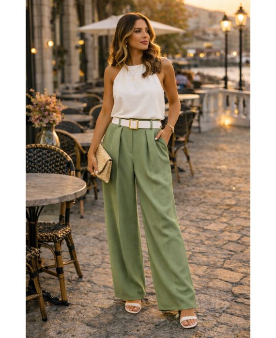Pantalon avec ceinture