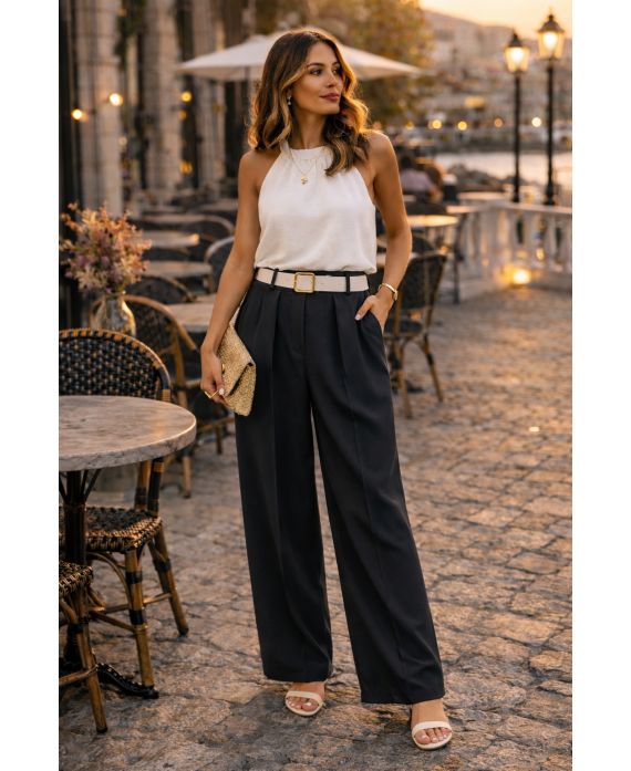 Pantalon avec ceinture