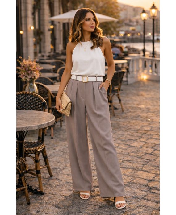 Pantalon avec ceinture
