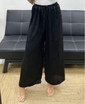 Pantalon palazzo effet satin