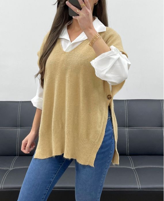 Pull doux sans manche