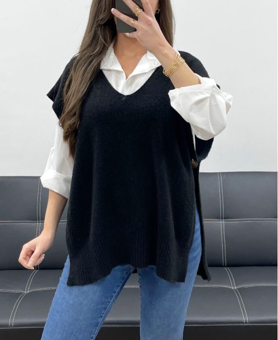 Pull doux sans manche